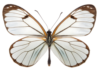 Delicate glasswing butterfly