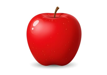 Isolated fresh red apple on white background studio shot