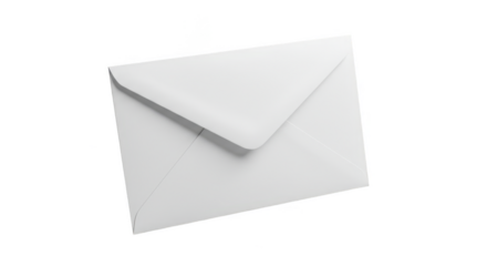 Isolated White Envelope Mail Letter Open Post for Message Communication