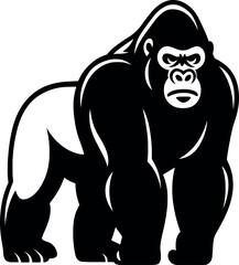 Gorilla vector silhouette design