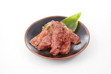 タレ漬けの焼肉_牛肉