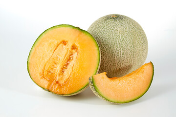 果物_みずみずしい赤肉メロン