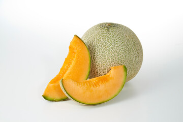 果物_みずみずしい赤肉メロン