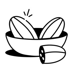 A drawing style icon depicting parwal 
