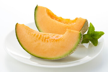 果物_みずみずしい赤肉メロン