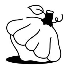 A doodle style icon showing pattypan  
