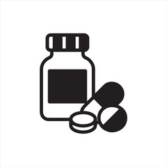 vector illustration of a medicine bottle