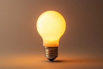 Glowing Lightbulb Illuminating the Dark Energy Efficient Design and Bright Ideas on white background. Generative Ai