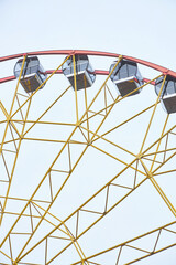 Ferris wheel cabins in the amusement park