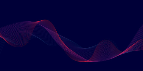 Dark abstract background with red and purple flowing lines