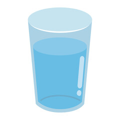 コップ1杯の水のイラスト　1個