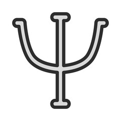 Psychology Psi Symbol Icon Mental Health Therapy Mind Science Outline
