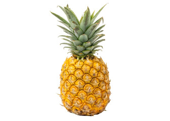 Fototapeta premium Ripe Pineapple With Leaf Crown