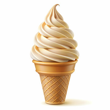 a icon illustration vanilla ice crem