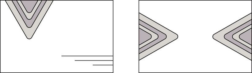 The Illustration of Business card Tamplate half triangle pattern
