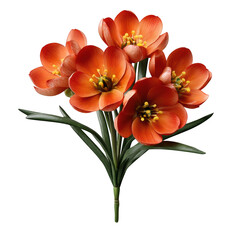 Naklejka premium Bouquet of orange flowers isolated on white
