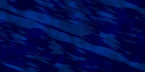 Fototapeta premium Dots halftone white and blue color pattern gradient grunge texture background. Dots pop art comics sport style vector illustration.