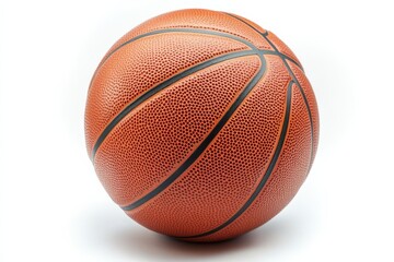 Basketball Game Ball Isolated Sport Equipment Training Gear Recreation Fun Play on white background. Generative AI