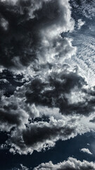 Dramatic storm clouds in the sky before the rain