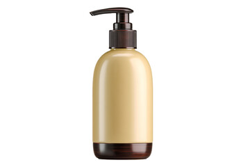 Displaying a salon-size shampoo or conditioner bottle.