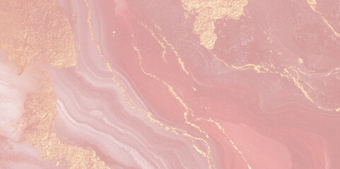 Fototapeta premium Abstract texture background distressed golden grunge, soft pink and white marble texture with soft fluid patterns, Closeup surface art tone.