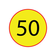 Obraz premium Speed limit 10, 20 km icon . Maximum speed limit 10 km per hour . Speed limit 10 km traffic sign . Vector illustration&nbsp;IN&nbsp;EPS&nbsp;10 .