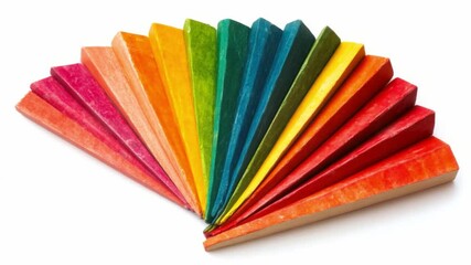This captivating video showcases a collection of beautifully arranged colorful crayons. Ideal for educational use and artistic endeavors. Inspire creativity in all ages. Generative AI