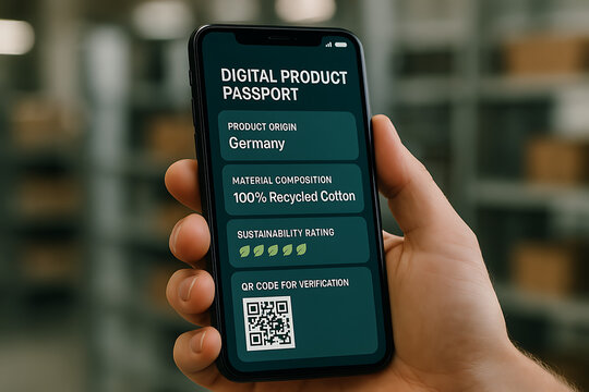 digital product passport, DPP, product QR code, smartphone scanning, product traceability, sustainability data, product transparency, retail technology, eco-friendly commerce, smart shopping, digital 