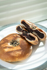 Anpan Traditional Japanese Sweet Bread with Red Bean Paste