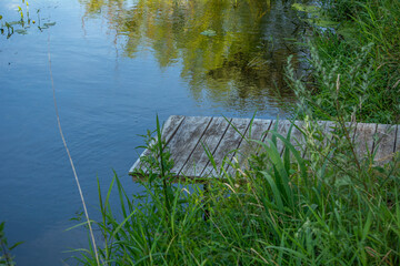 Small river Grabia in central Poland.