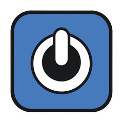 Simple toggle switch icon isolated on white background