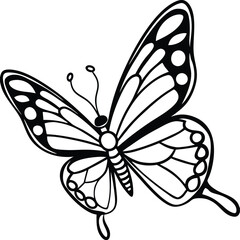 Sketch-style vector illustration of a Viceroy butterfly in mid-flight with wings open, Viceroy butterfly mid-flight sketch, Sketch vector of flying Viceroy butterfly, Hand-drawn Viceroy butterfly 