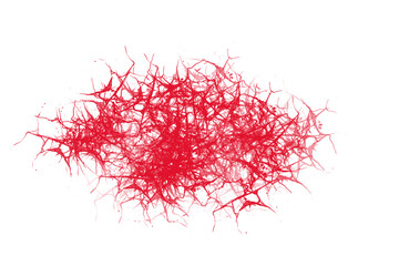 Naklejka premium Red chaotic web splatter burst for powerful design overlays and horror-inspired posters