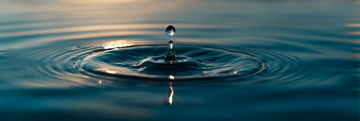 Every drop of water counts - saving water - water shortage - water drop in ocean