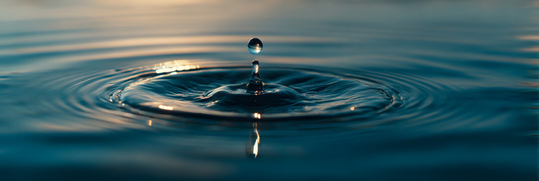 Every drop of water counts - saving water - water shortage - water drop in ocean