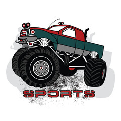 Monster truck vector illustration design