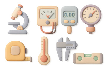 3d measurement tools illustration for engineering and science design projects