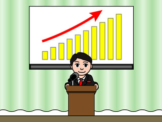 壱A：プロジェクターでプレゼンする登壇中年男性 CS3 2025_0612_016