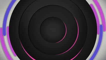 camera lens on black background