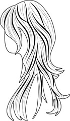 Trendy women hairstyle coloring page