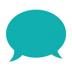 Fototapeta premium Teal Chat Bubble Online