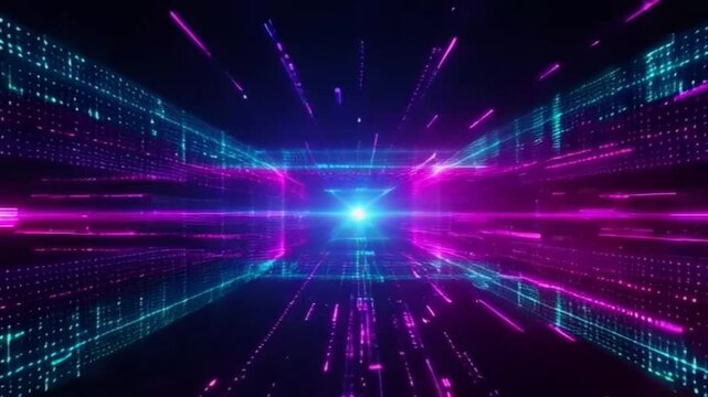 binary code background loop
