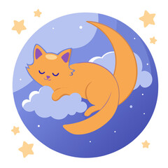 cat on the moon