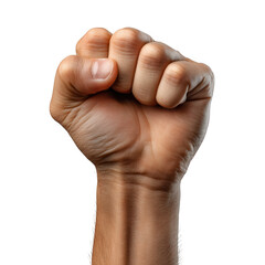 Clenched fist isolated on transparent background