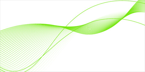 Smooth stylish abstract green wave background