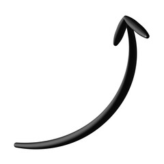 Back arrow, mark icon 3D