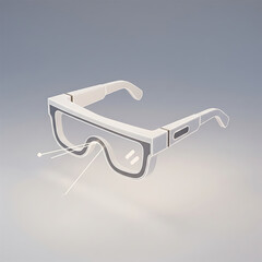 Visionary Gaze: Cutting-edge smart glasses, with a focus on the future. A visual journey into the innovative potential of technology and how it interacts with our world.