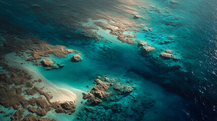 Fototapeta premium Coral reef viewed from above