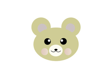 茶色のかわいいくま　グラフィック素材