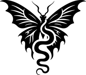 Fototapeta premium Tribal Butterfly Serenity tattoo design